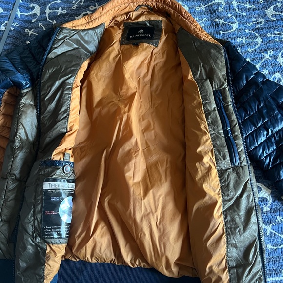 RAINFOREST Quilted Nylon Men’s THERMOLUXE Jacket Multicolour 5 Pockets Size L - Picture 8 of 15